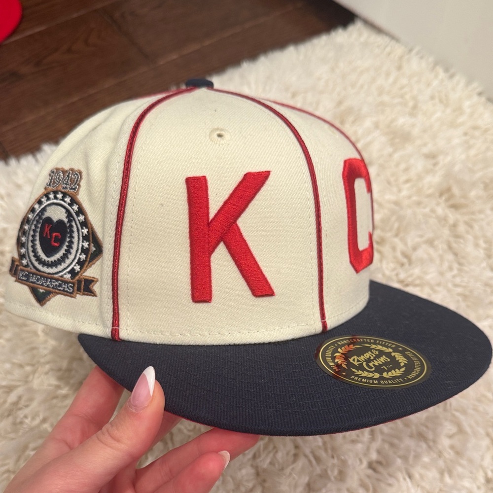 KC Embroidered Cap with Red and Navy Accents